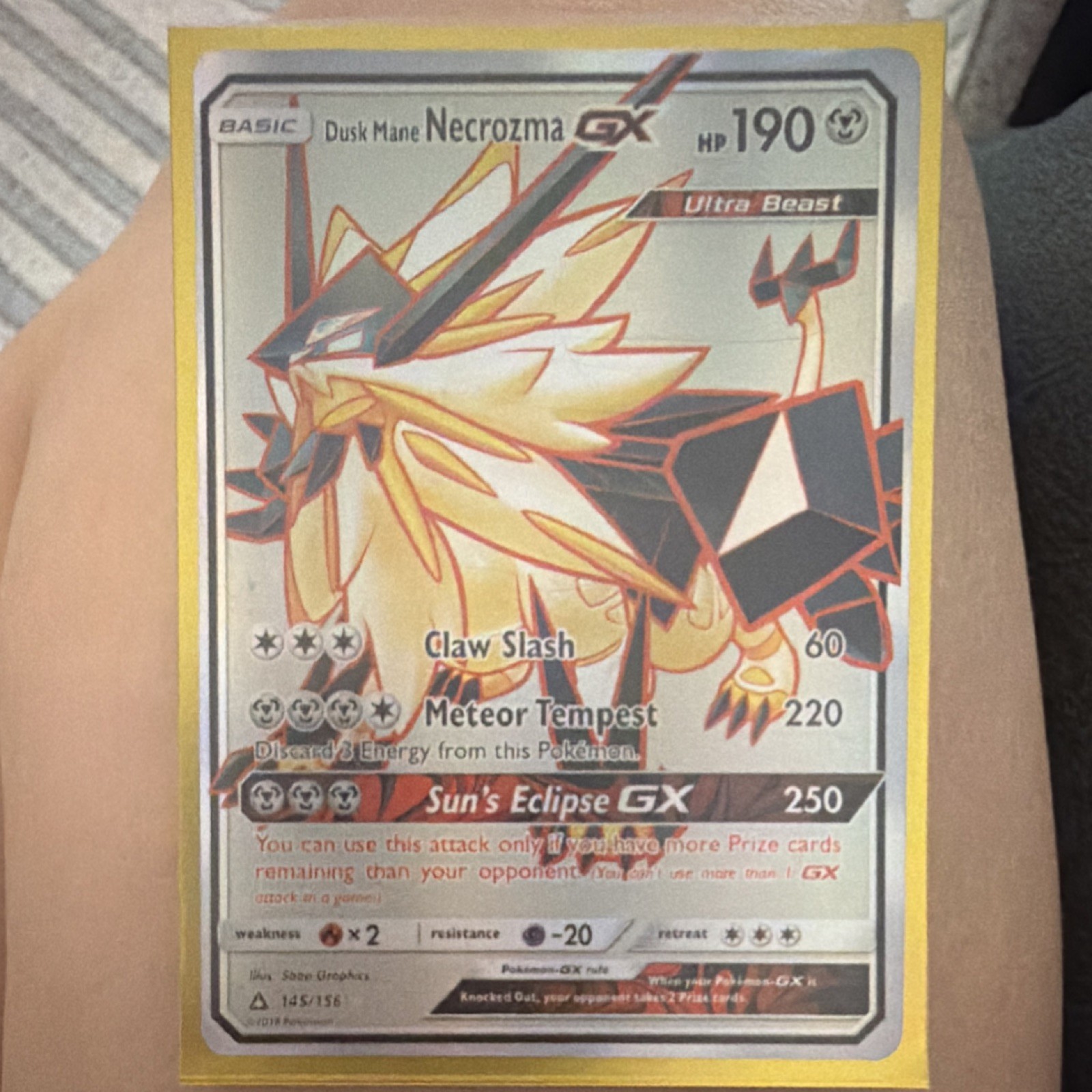 Dusk Mane Necrozma GX (Full Art) 145/156 Sm-Ultra Prism Holo