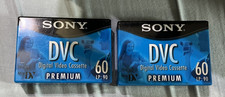2 Sony DVC Digital Video Mini DV Premium Cassette Tape - 60 Minutes LP-90 NEW