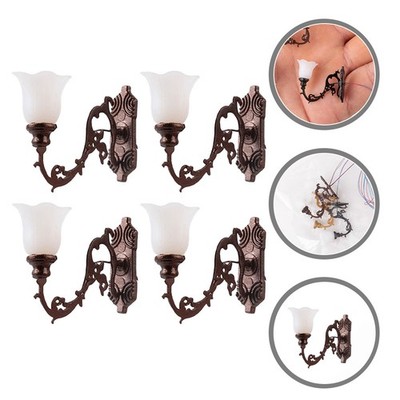 4 Pcs Mini Led Licht Miniatur -LED -Leuchten Miniatur-Hausaccessoires