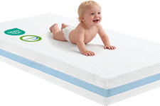 Dual-Sided Memory Foam Crib Mattress with Washable Cover, 52"x27.6"x5.5