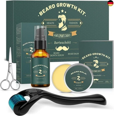 MARKE KHOLEZ Beard Growth Kit für Vatertag Christmas Geschenke, Bart Wachstum Set-