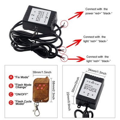 ༝12V 1 5W Universal Wireless Strobe Control Modul LED DRL Flash Controller Syste