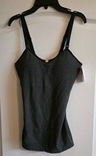 Auden Nursing Cami Womens Soft Stretch Seamless Medium Gray NWT