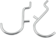 Metal Pegboard J Hooks, 1/4", 100Pcs