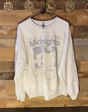Taylor Swift Eras Tour Midnights Crew Neck Pullover Sweatshirt White Sz XL