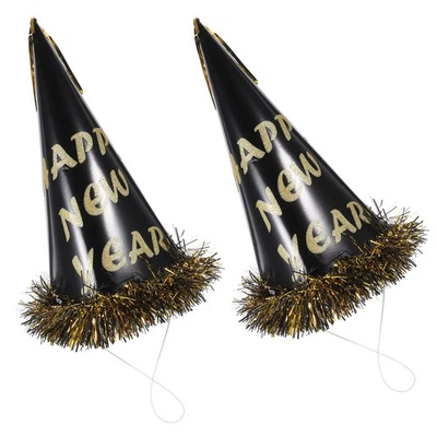 2 Pcs Chapeau De Fete Chapeaux Du Réveillon Nouvel An Fête Fournitures - Photo 1/4