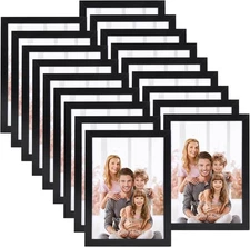 5x7 Black Picture Frame Bulk 5 x 7 Photo Frames for Wall Hanging or Tabletop