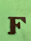 Dug Civil War Hat Letter F Insignia 1” Size Dug Remington VA