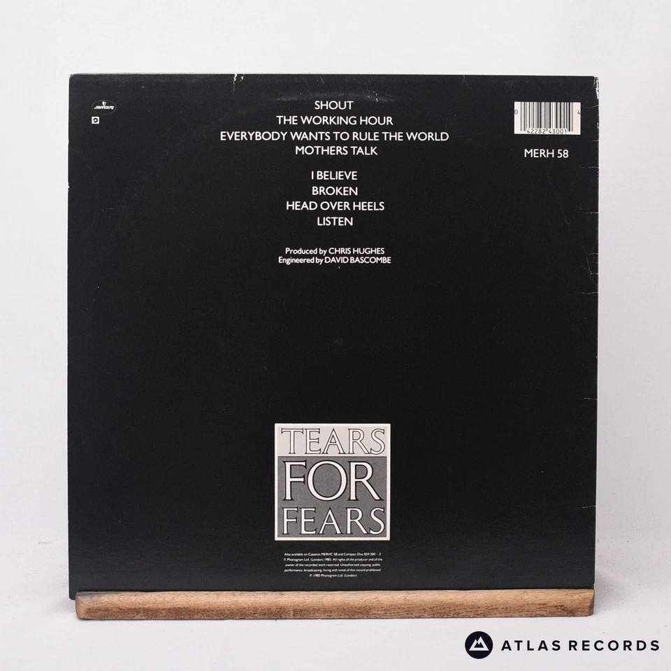 Tears For Fears Songs From The Big Chair LP Album Vinyl Record MERH 58 - VG+/EX - Image 3 of 4