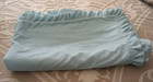 Simply Shabby Chic Velvet Throw Blanket 50" x 86" Plush Light Blue Ruffle Edge