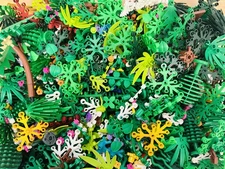 Lot Of 10 Oz Lego Foliage Plants Leaves Leafs Tree Bush Flowers Green Toy