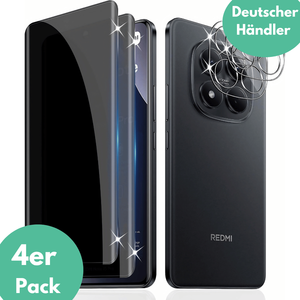 2X Blickschutz FüR Xiaomi Redmi Note 15 Pro 4G Display Kamera Privacy Full 9H-image