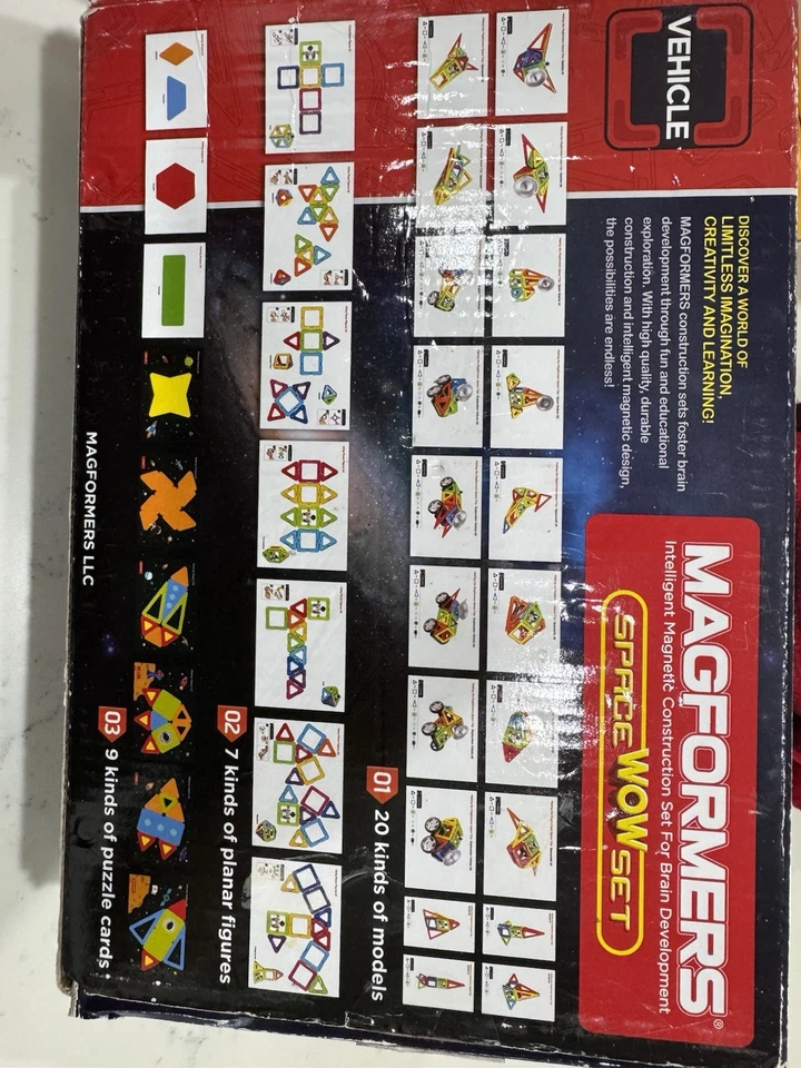 Magformers Space WOW Alien Vehicle Set [07009], 22-pcs, 3yrs+, Box Cover Torn - Image 2 of 4