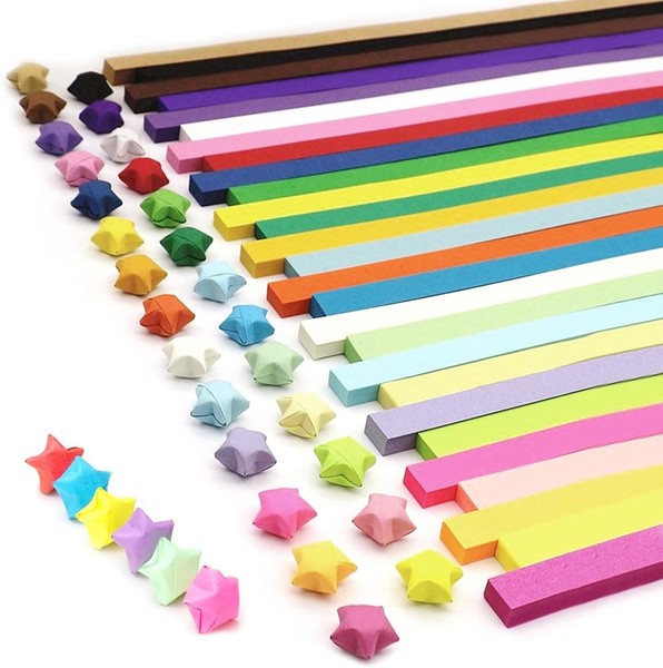 Papierstreifen Zum Basteln 1350 StüCk Papierstreifen Origami Papier Sterne-image
