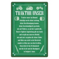 "Blechschild \"Traktor Unser In Ewigkeit Amen\" 30 X 40 Cm Dekoschild Trecker"