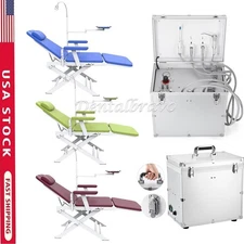 Portable Dental Delivery Unit with Air Compressor Suction System 4Holes/ Chair