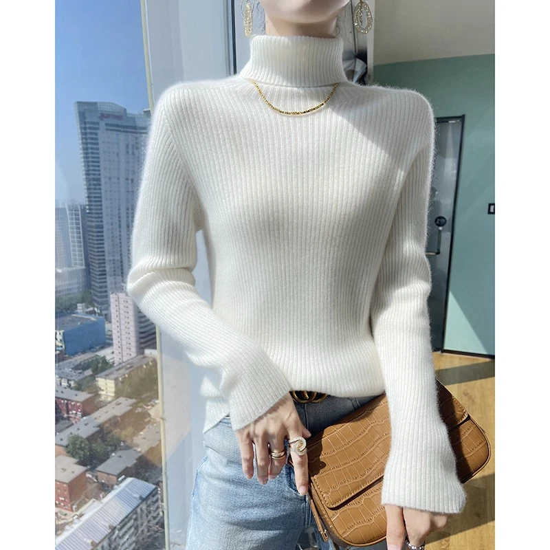 Chaquetas exteriores de lana de punto con cuello en V de manga corta adelgazantes de cachemir para mujer Foto 4 de 4