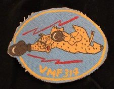 World War II RKO Squadron Jacket Patch Hand Painted Canvas USA