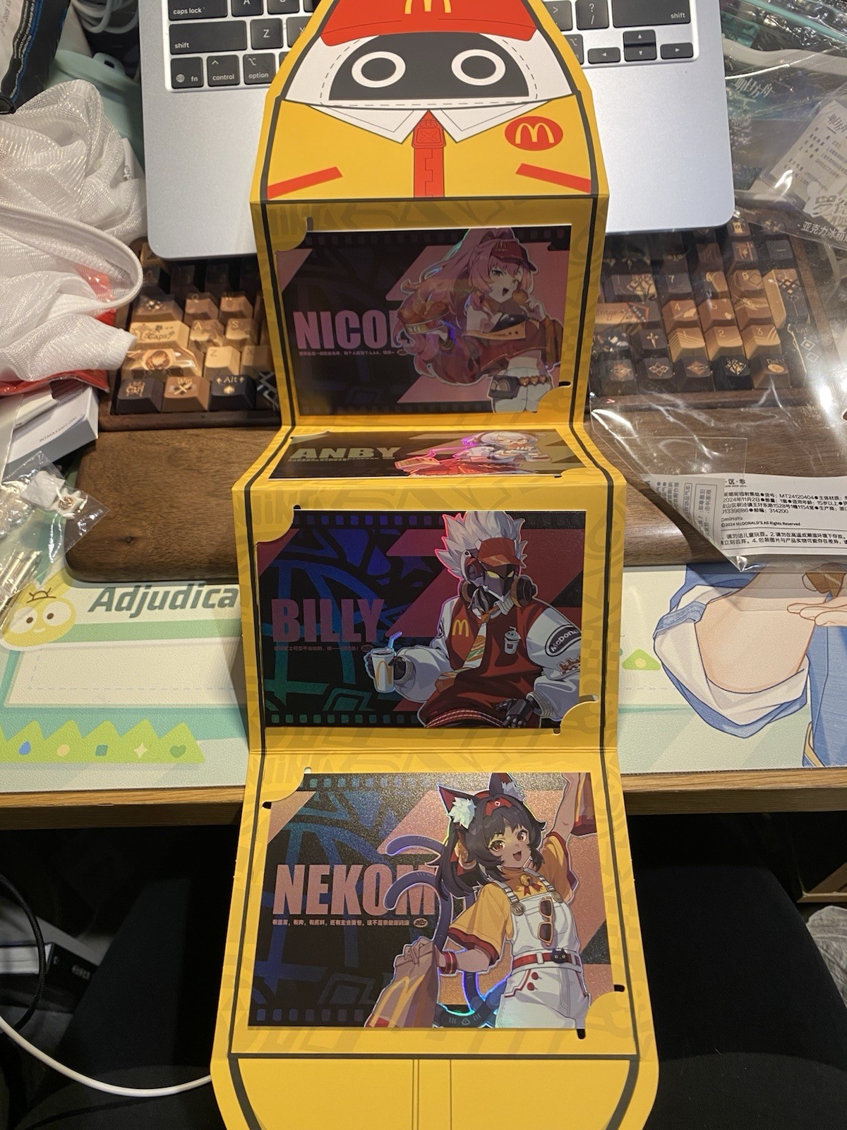 McDonald's & Zenless Zone Zero Character Display Card Set NICO BILLY NEKO ANBY