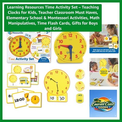Hands-On Time Learning Set for Kids - Teaching Clocks & Activities Pack