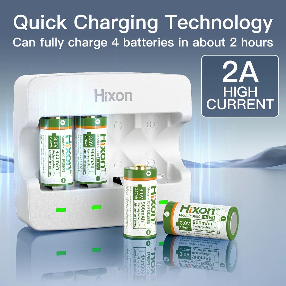 8pack RCR123A Rechargeable Lithium Batteries for Arlo HD Camera & Charger 900mAh - Image 3 of 4