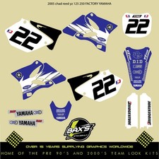 2005 Yamaha Yz 125 Yz 250 Chad Reed Factory Yamaha Graphics Evo Mx Vmx Decals
