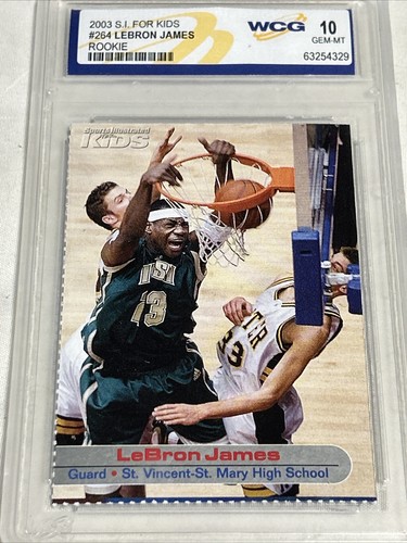 2003 Sports Illustrated SI for Kids #264 LeBron James Rookie Graded GEM-MT 10 - Picture 2 of 7