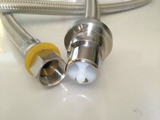 PREMIUM WEBER Q BABY Q 3M S/S GAS HOSE CARAVAN BAYONET TO 3/8 SAE HR10010 WEBBER