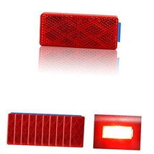 Reflector 70x30mm Self Adhesive Rectangle Safety Waterproof Stick On 10pcs Red