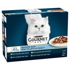 Gourmet Perle Seaside Duo Complete Balanced Adult Wet Cat Food 24 x 85g Pouches 8.52 per kilo