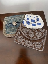 Beautiful Trio Beaded Vintage/Antique Small Purse/Bags