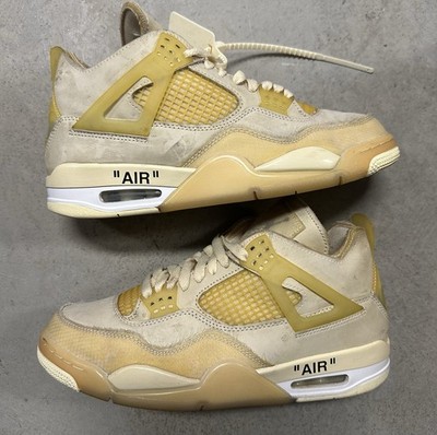 Air Jordan 4 Off White sail Noir -  size 10 women s / 8.5 men s 