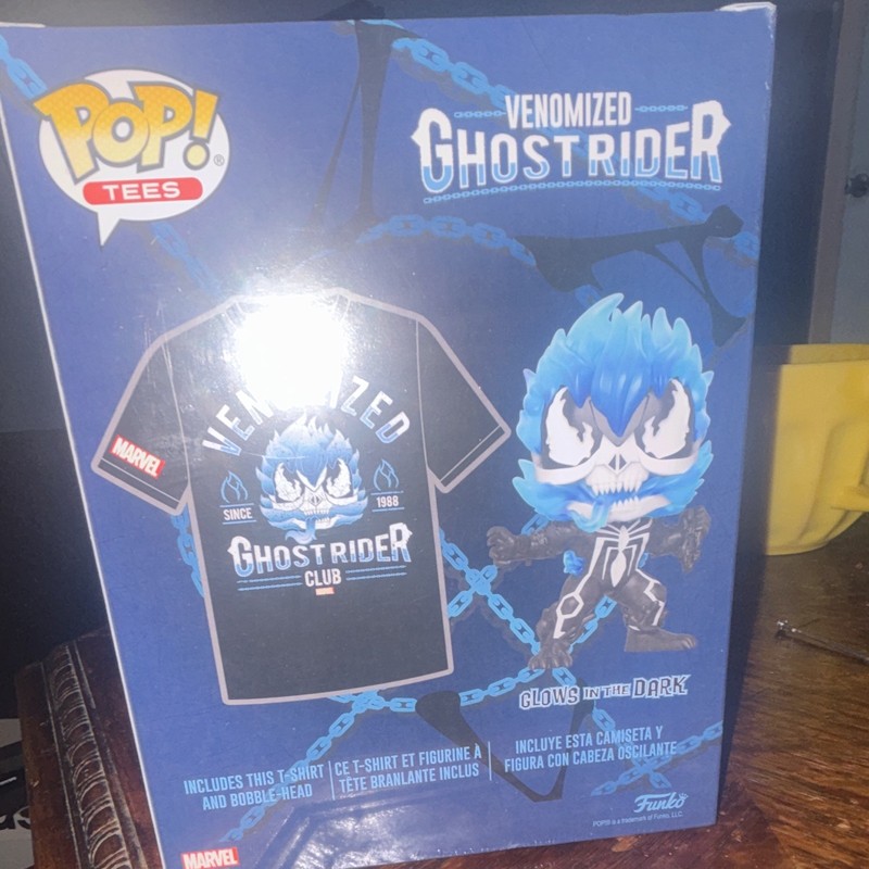 Funko Pop! Tees Marvel Venomized Ghost Rider & Venom T-Shirt 2XL GITD
