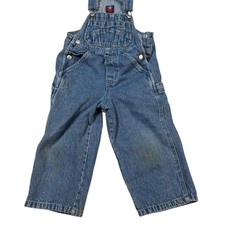Vintage Old Navy Kids Blue Jeans Denim Bib Overalls Medium Blue Wash Size 2/3