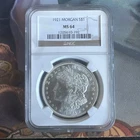 1921 Silver Morgan Dollar NGC MS 64 Certified