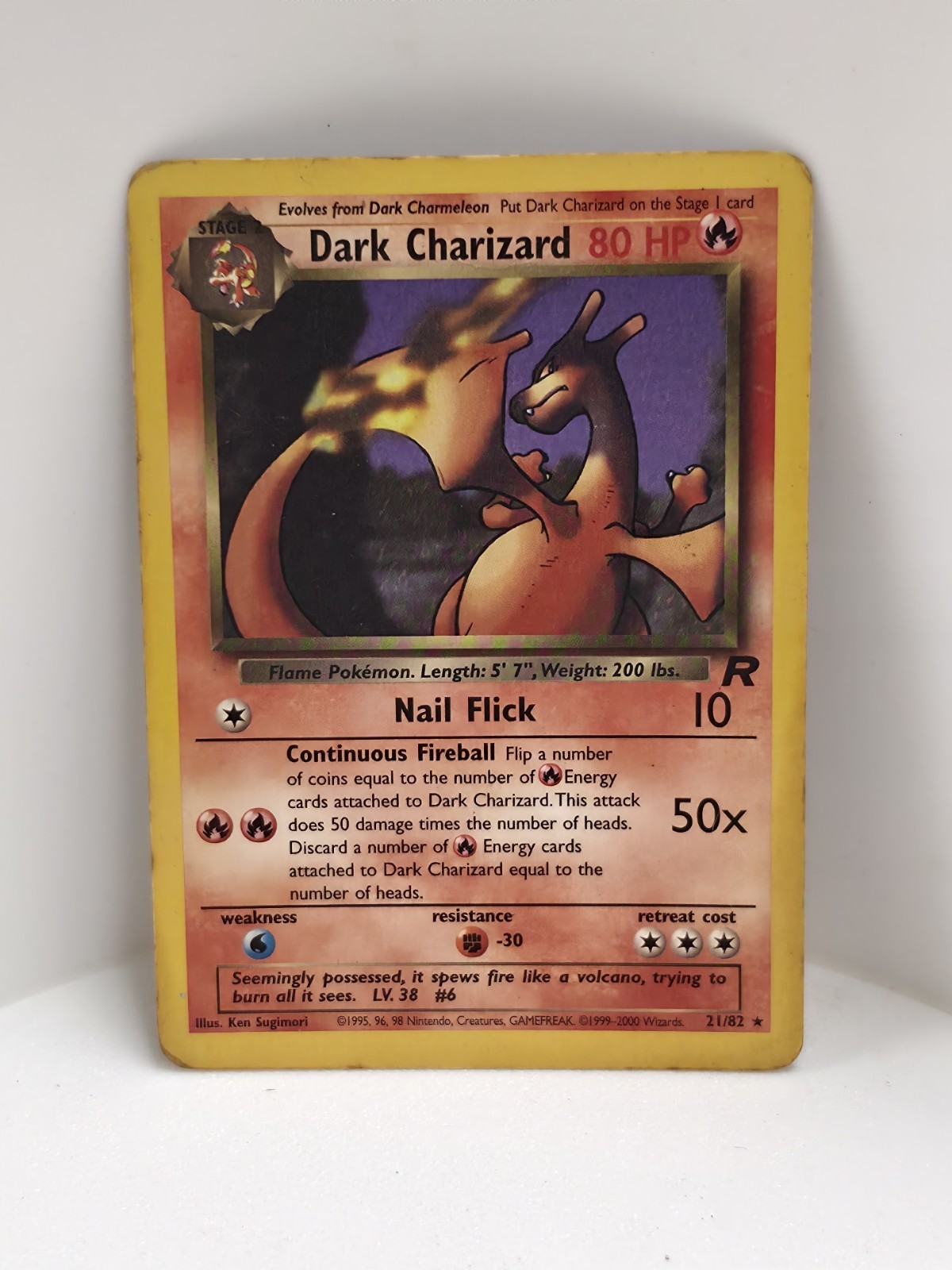 2000 POKEMON TEAM ROCKET #21/82 DARK CHARIZARD