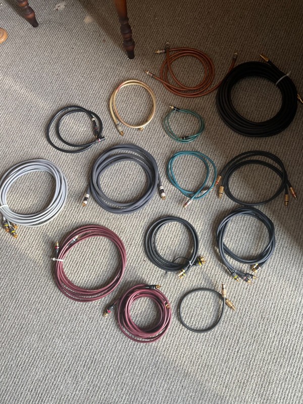 Large misc group of RCA cables. Monster, Esoteric, straightwire, etc.