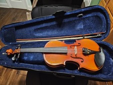 USED ADULT 4/4 FLAMED SOLID CONCERT VIOLIN/FIDDLE-GERMAN