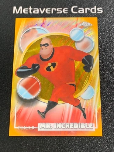 2026 Topps Chrome Disney Mr. Incredible Gold Wave Refractor 11/50 SP