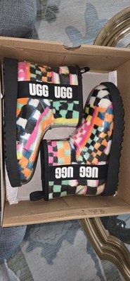 UGG Classic Clear Mini Checks Women's Multicolor Snow Boots Size 7