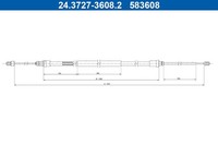Bremsseil Seilzug Feststellbremse ATE 24.3727-3608.2 FüR Renault Fluence Dci 16V