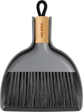 MR.SIGA Mini Dustpan and Brush Set, Portable Cleaning Gray 