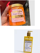 2 in 1 Golden Glow Body Milk 500ml Lotion & Whitening Body Scrub