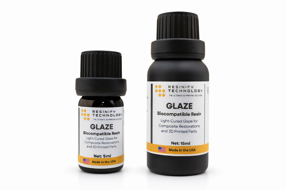 Dental Glaze Resin - 405nm UV Cure for Crowns & Dentures
