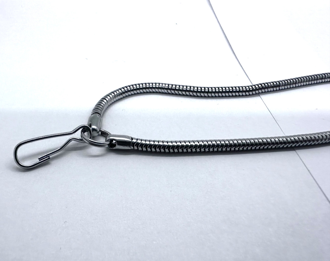 VTG Metal Snake Chain Camera Wrist Strap w Clip  7”