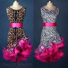 Latin Ballroom Dance Dress Modern Salsa Waltz Standard Long Dress F024 2 Colors