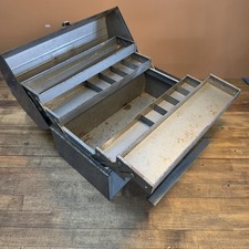 VINTAGE Mechanics Tool Box Steel CANTILEVER Box Cabinet 1960s CRAFTSMAN 16x8x10H