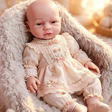 18 Inch Real Baby Feeling Realistic-Newborn Reborn Girl Doll Full Body Silicone