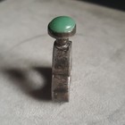 TAXCO 925 Sterling Silver Green Cabochon 1970S NICE BOTTLE. — photo 3