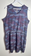 KUHL Vantage Dress XL Blue Camo Print Hiking Camping Athleisure Gorpcore